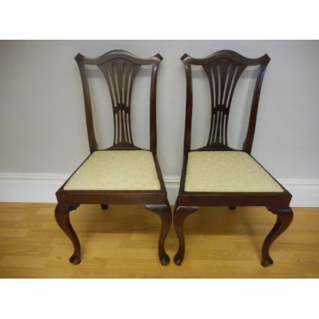 Antike britische Mahagoni Stühle Küchenstühle ca 1890