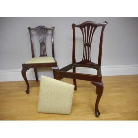 Antike britische Mahagoni Stühle Küchenstühle ca 1890