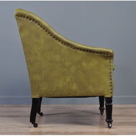 Antiker Sessel Vinyl britisch ca 1920