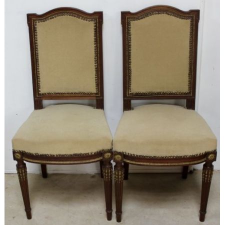 Antikes Englisches Paar gepolsterte Stühle ca. 19. Jh.