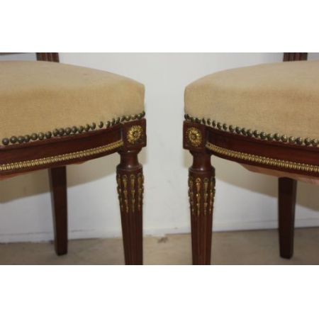 Antikes Englisches Paar gepolsterte Stühle ca. 19. Jh.