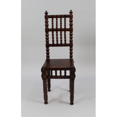 Viktorianischer antiker Eichen Stuhl britisch ca 1880