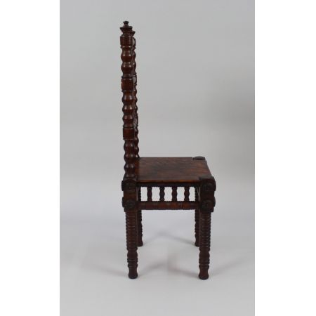 Viktorianischer antiker Eichen Stuhl britisch ca 1880