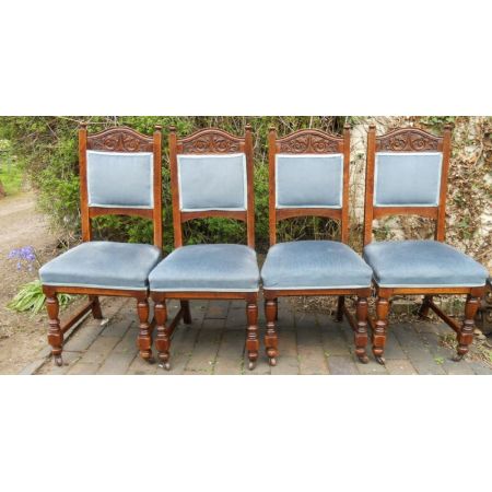 Edwardianische antike Eichen Stühle britisch ca 1890