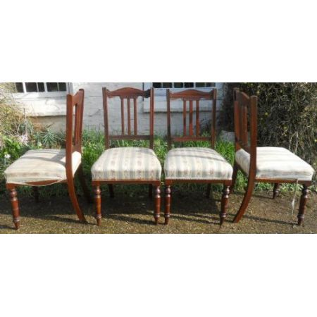 Edwardianische antike Mahagoni Stühle britisch ca 1900