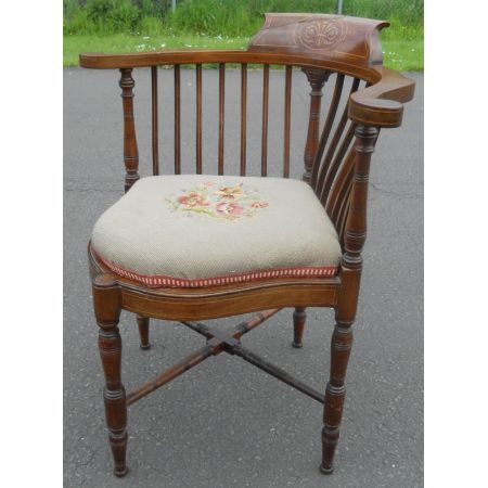 Edwardianischer antiker Mahagoni Stuhl Eckstuhl englisch ca 1900