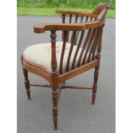 Edwardianischer antiker Mahagoni Stuhl Eckstuhl englisch ca 1900