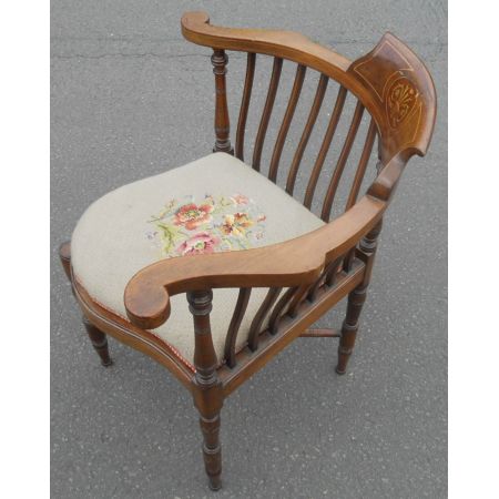 Edwardianischer antiker Mahagoni Stuhl Eckstuhl englisch ca 1900