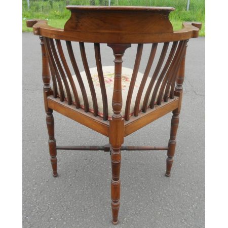 Edwardianischer antiker Mahagoni Stuhl Eckstuhl englisch ca 1900