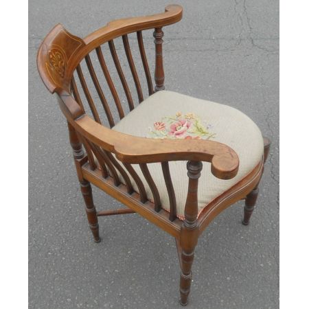 Edwardianischer antiker Mahagoni Stuhl Eckstuhl englisch ca 1900