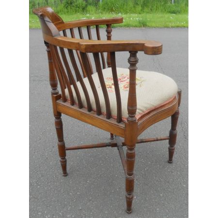 Edwardianischer antiker Mahagoni Stuhl Eckstuhl englisch ca 1900