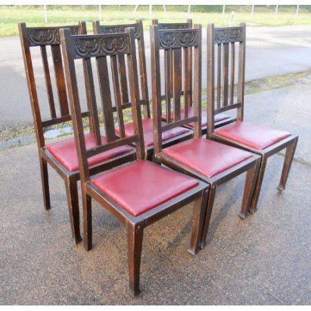 Antike Art Nouveau Stühle Buche britisch ca 1900