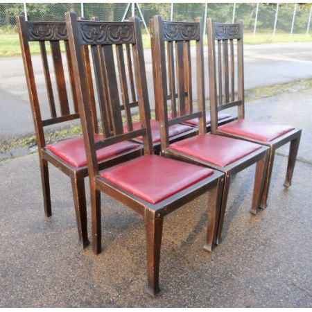 Antike Art Nouveau Stühle Buche britisch ca 1900