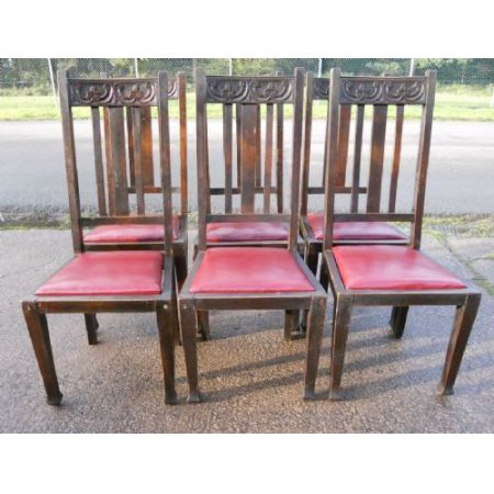 Antike Art Nouveau Stühle Buche britisch ca 1900