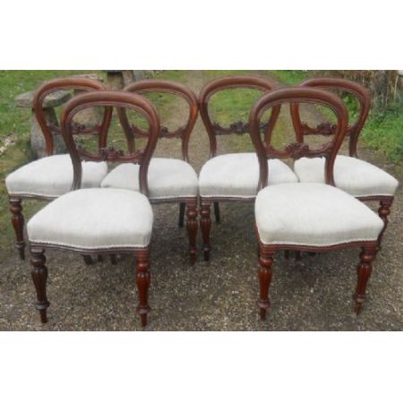 Viktorianische antike Mahagoni Stühle britisch ca 1850