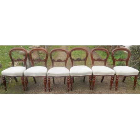 Viktorianische antike Mahagoni Stühle britisch ca 1850