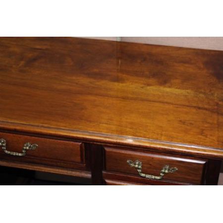 Edwardianischer antiker Schreibtisch Nussbaum britisch ca 1890