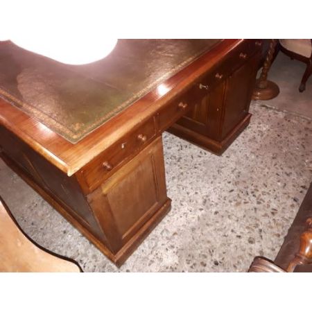 Viktorianischer antiker Mahagoni Schreibtisch britisch ca 1880