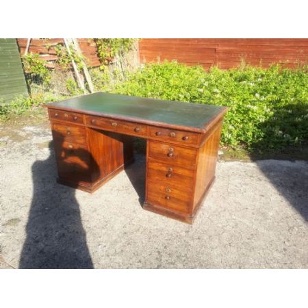 Viktorianischer antiker Palisander Schreibtisch englisch ca 1850