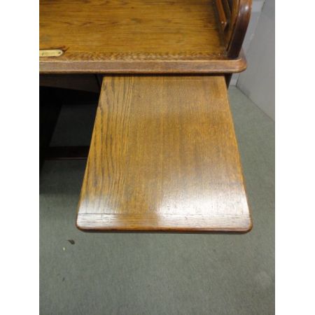 Antiker britischer Rolltop Sekretär Eiche ca 1920