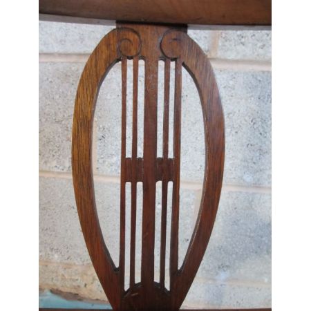 Edwardianischer antiker Mahagoni Stuhl Eckstuhl britisch ca 1890