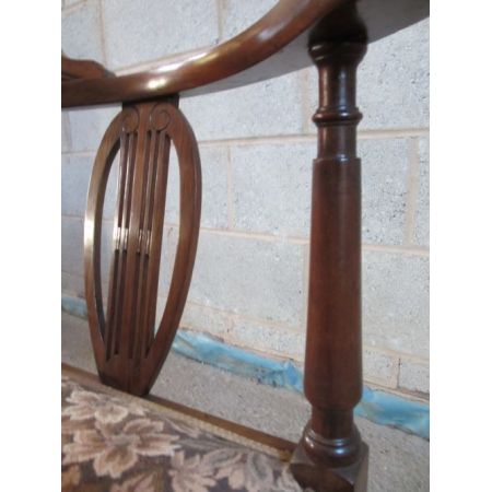 Edwardianischer antiker Mahagoni Stuhl Eckstuhl britisch ca 1890