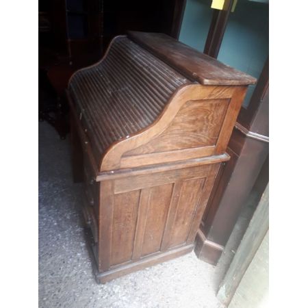 Antiker britischer Rolltop Sekretär Massivholz ca 1910