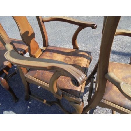 Antike britische Nussbaum Stühle ca 1900