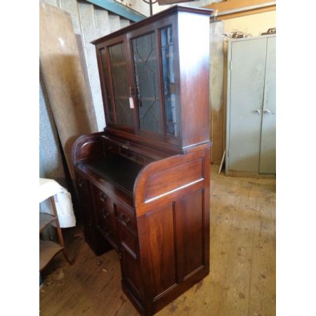 Antiker britischer Rolltop Sekretär Mahagoni ca 1920