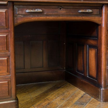 Edwardianischer antiker Nussbaum Sekretär Rolltop englisch ca 1890