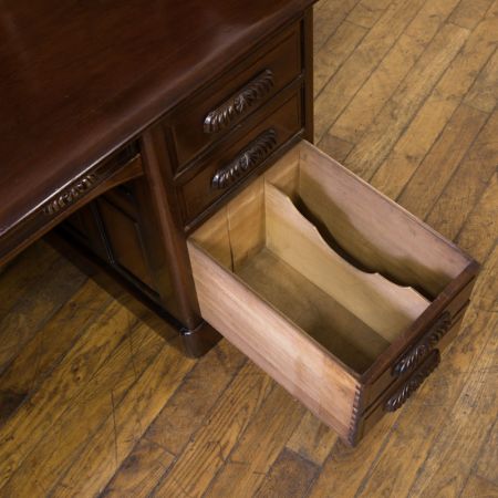 Edwardianischer antiker Nussbaum Sekretär Rolltop englisch ca 1890