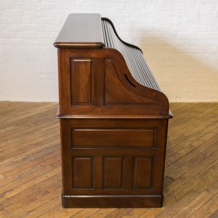 Edwardianischer antiker Nussbaum Sekretär Rolltop englisch ca 1890