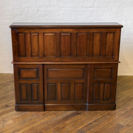 Edwardianischer antiker Nussbaum Sekretär Rolltop englisch ca 1890