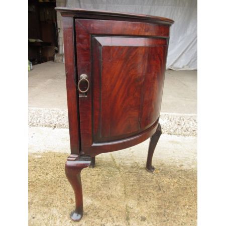 Britische antike Mahagoni Vitrine Bücherschrank Eckvitrine ca 1920