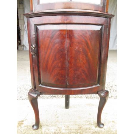 Britische antike Mahagoni Vitrine Bücherschrank Eckvitrine ca 1920