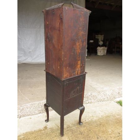 Britische antike Mahagoni Vitrine Bücherschrank Eckvitrine ca 1920