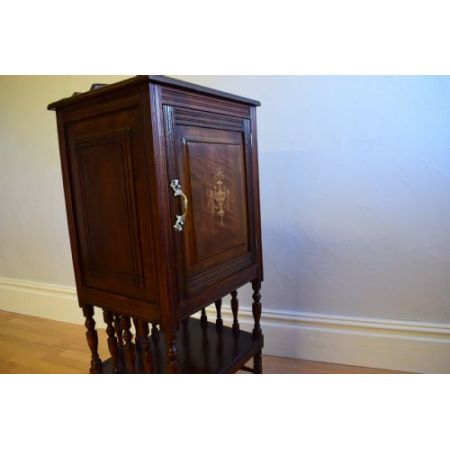 Antiker viktorianischer Nachtschrank Mahagoni britisch ca 1880