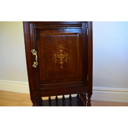 Antiker viktorianischer Nachtschrank Mahagoni britisch ca 1880