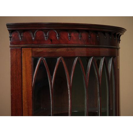 Antike britische Mahagoni Eckvitrine edwardianisch ca 1910