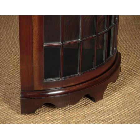 Antike britische Mahagoni Eckvitrine edwardianisch ca 1910
