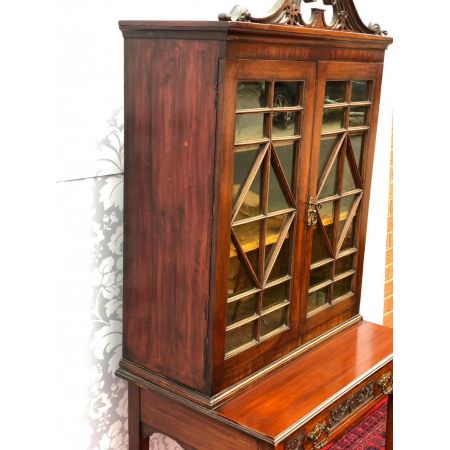 Viktorianische antike Mahagoni Vitrine britisch ca 1870