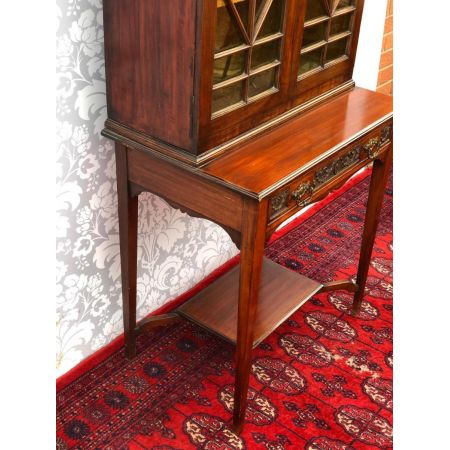 Viktorianische antike Mahagoni Vitrine britisch ca 1870