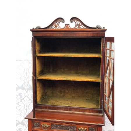 Viktorianische antike Mahagoni Vitrine britisch ca 1870