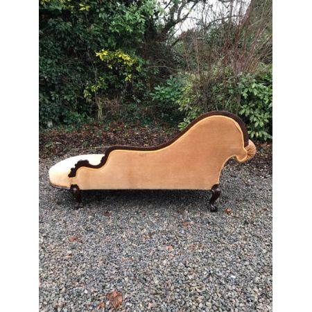 Viktorianische antike Mahagoni Chaiselongue britisch ca 1870