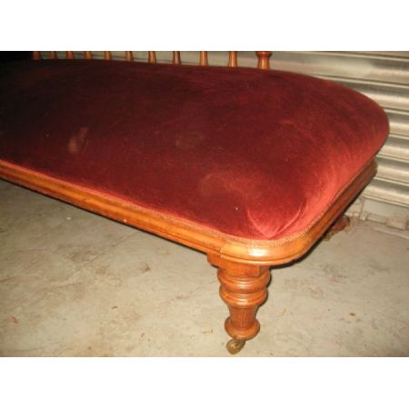 Viktorianische antike Mahagoni Chaiselongue britisch ca 1880