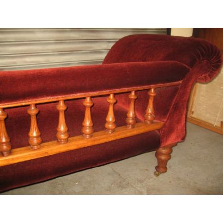 Viktorianische antike Mahagoni Chaiselongue britisch ca 1880