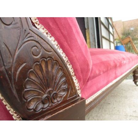 Viktorianische antike Mahagoni Chaiselongue britisch ca 1870