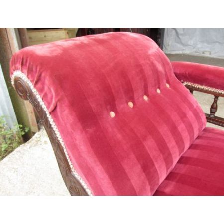 Viktorianische antike Mahagoni Chaiselongue britisch ca 1870