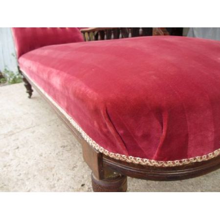 Viktorianische antike Mahagoni Chaiselongue britisch ca 1870