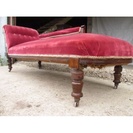 Viktorianische antike Mahagoni Chaiselongue britisch ca 1870
